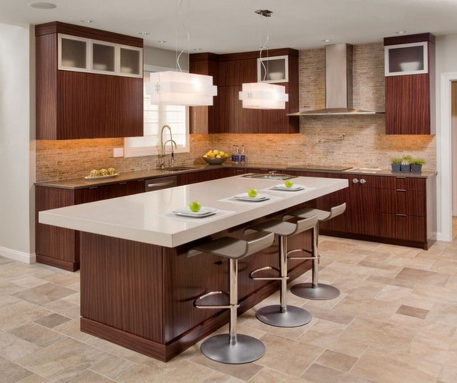 Кухонный островок с барной стойкой