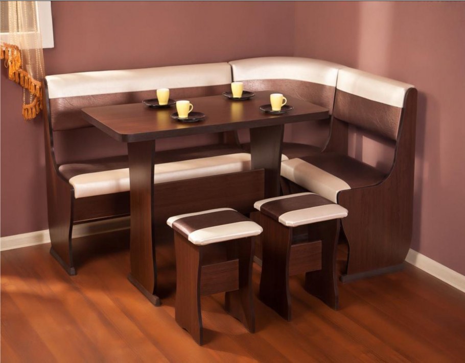 Кухонный уголок "уют-5" универсал (венге/кофе/крем)