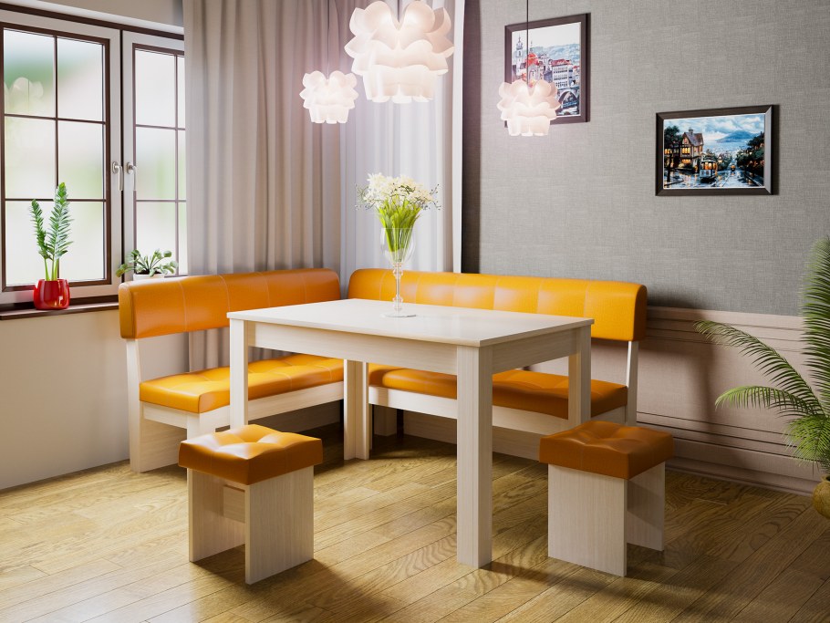 Кухонный уголок в эркер п44т