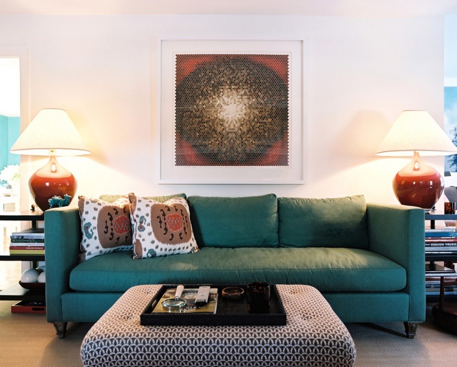 Диван бирюзового цвета