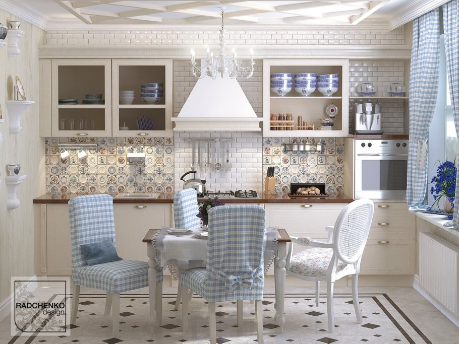 Кухня Прованс зеленая Лорен