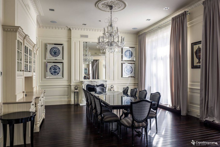 Кухни столовые в классическом стиле в темных тонах