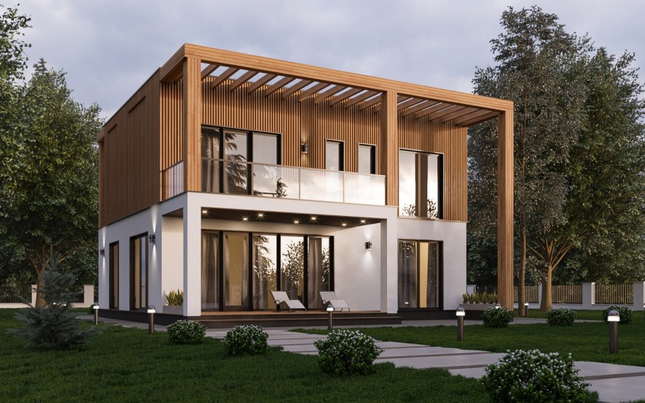 Дом с плоской крышей конструкция