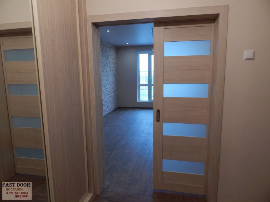 Двери раздвижные капучино Эльпорта