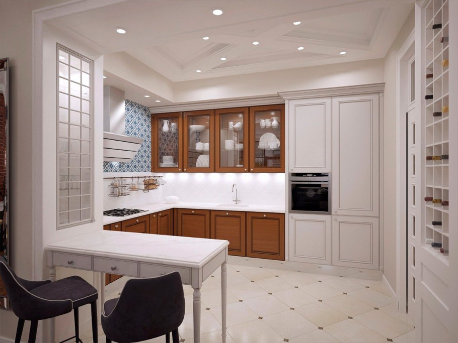 Кухня 25кв м классика современная