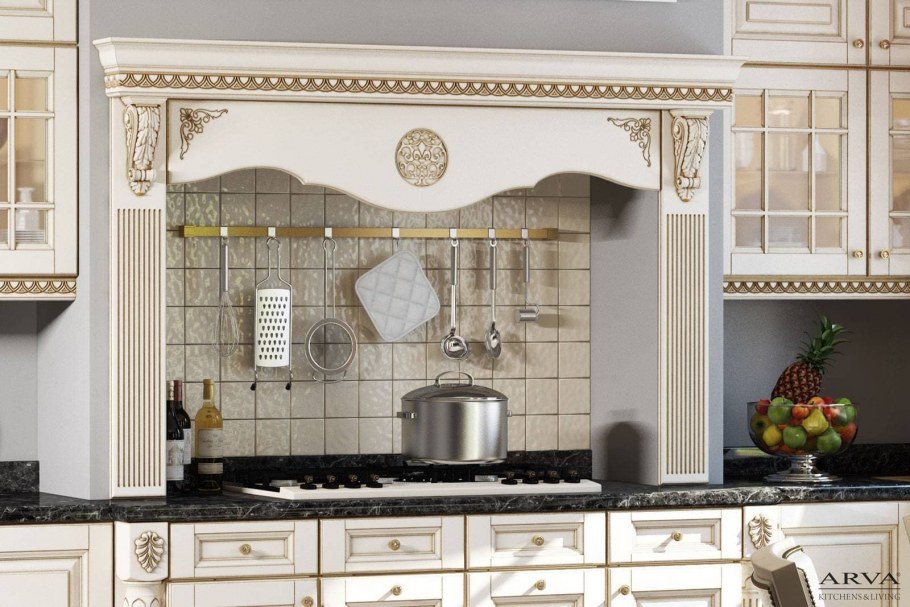 Фото кухонный гарнитур цвета топленого молока