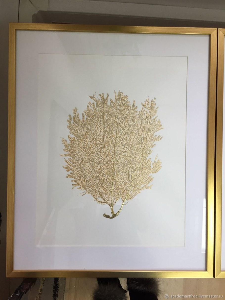 Интерьерное панно золото