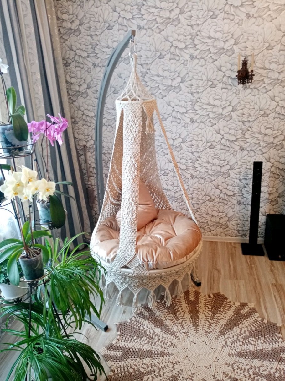 Подвесное кресло Афина мебель AFM-810b Light Beige