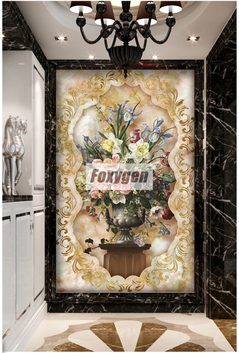 Зеркальная плитка с фацетом в интерьере прихожей классика