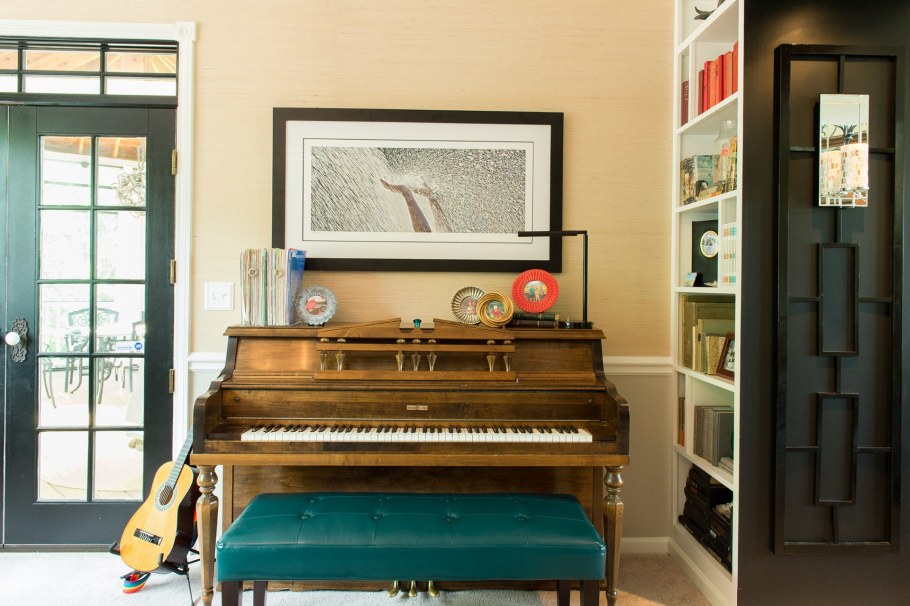 Фортепиано в интерьере гостиной