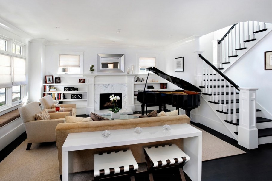 Пианино в интерьере