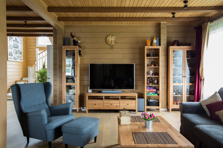 Интерьер отделка вагонкой