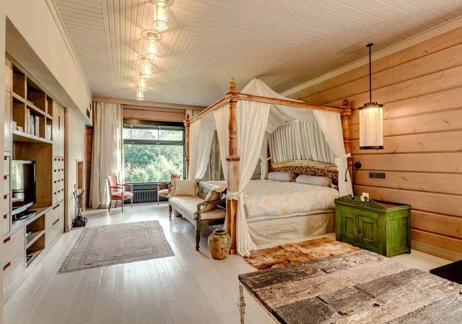 Гостиная в деревянном доме