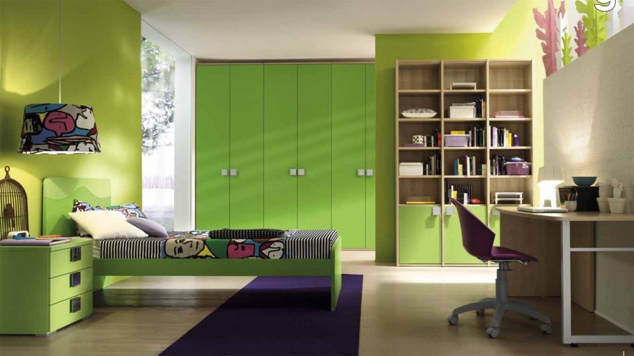 Кровать детская Фея 1400 лайм