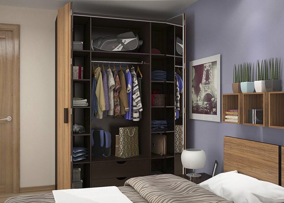 Угловые встроенные шкафы купе