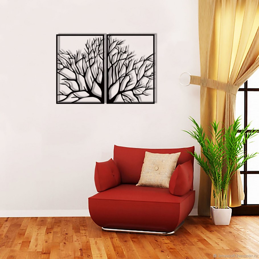 Металлический декор на стену