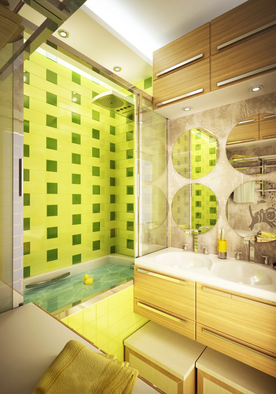 Яркая ванная комната