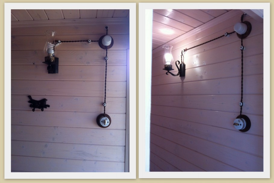 Декорирование проводов на стене