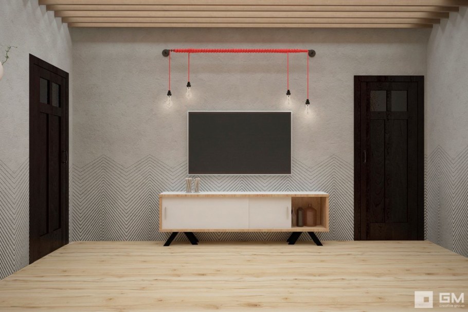 Интерьер с открытой проводкой