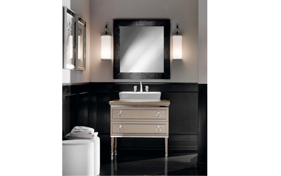 Тумба с раковиной Caprigo Фреско 90 Bianco alluminio