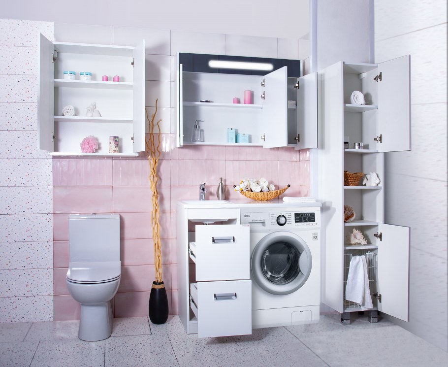 Ванная комната со стиральной машиной
