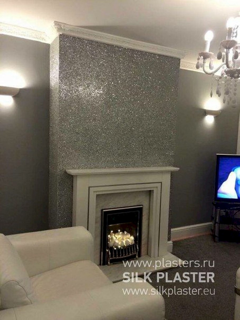 Декоративная штукатурка в гостиной