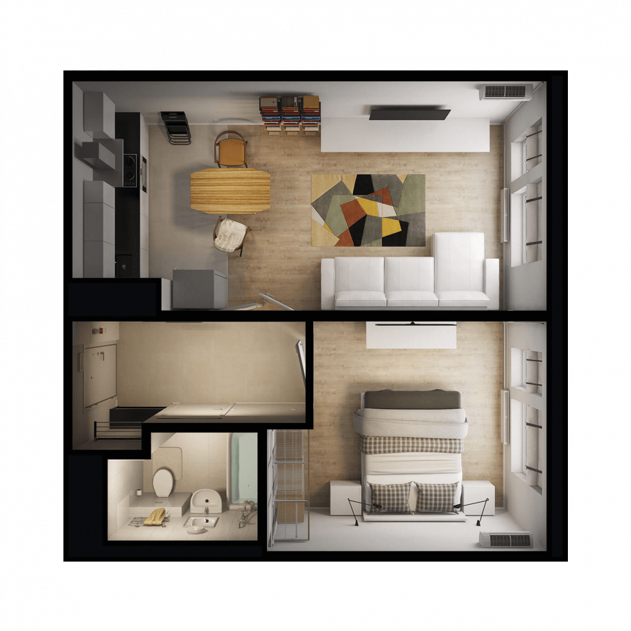 Евродвушка планировка пик