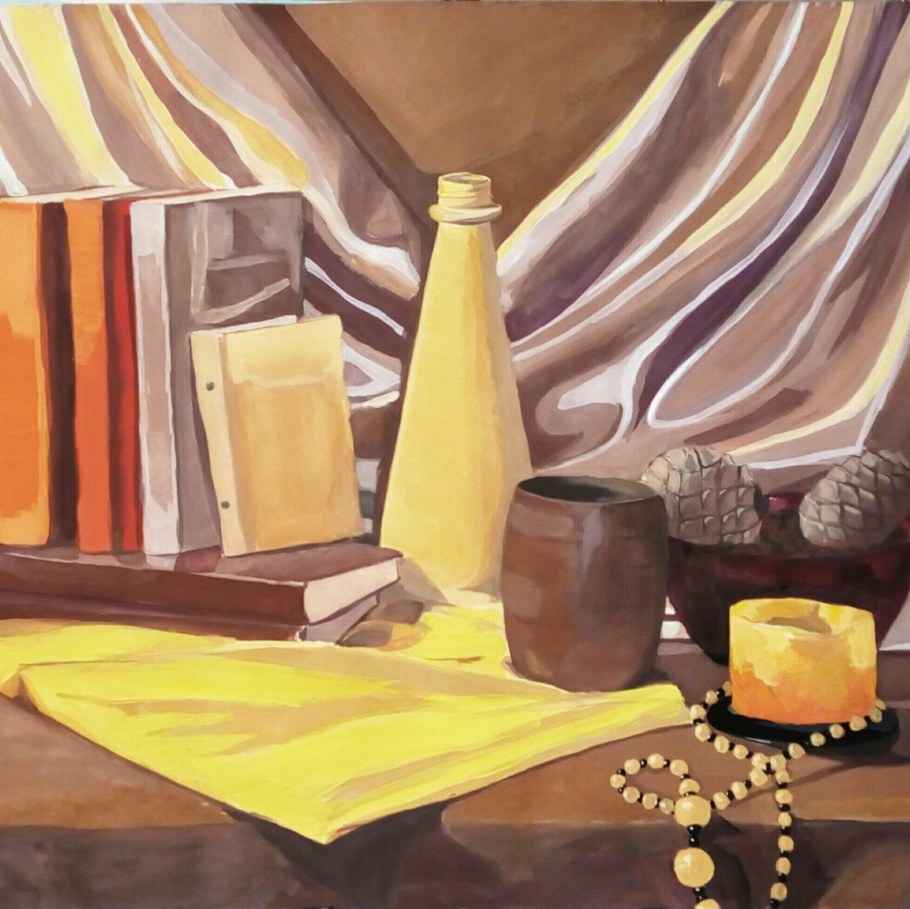 Натюрморт на сближенные цвета