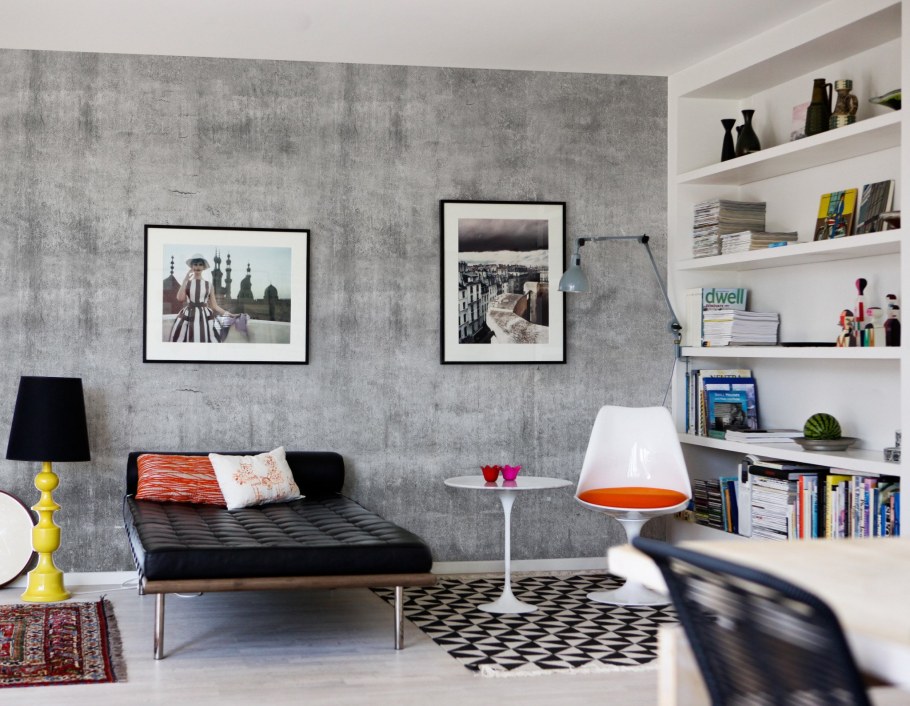 Бетонные стены в интерьере