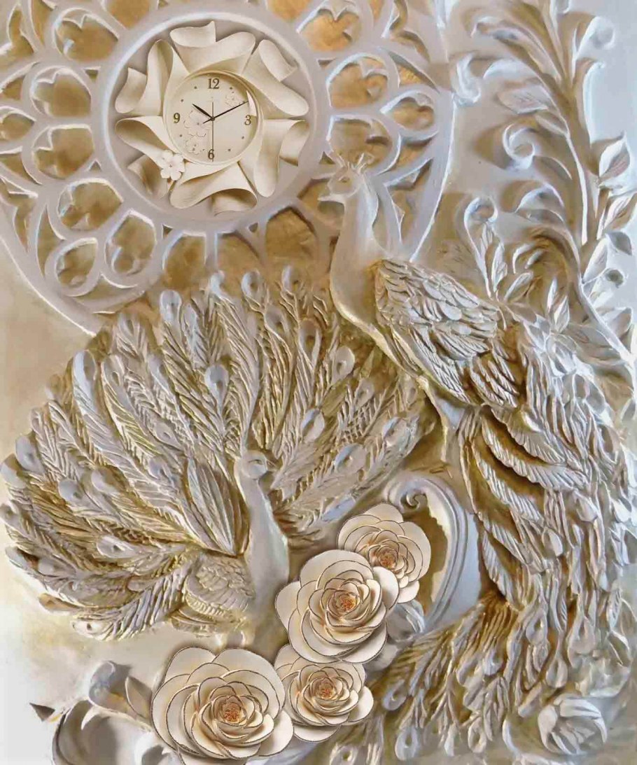 Павлины лепнина