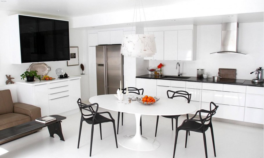 Черный фартук для кухни