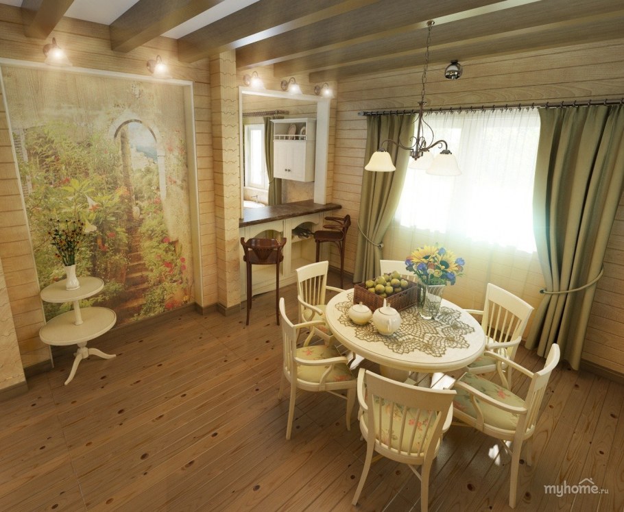 Кухня гостиная на даче