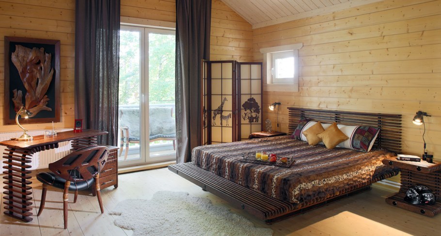 Интерьер спальни в этническом стиле