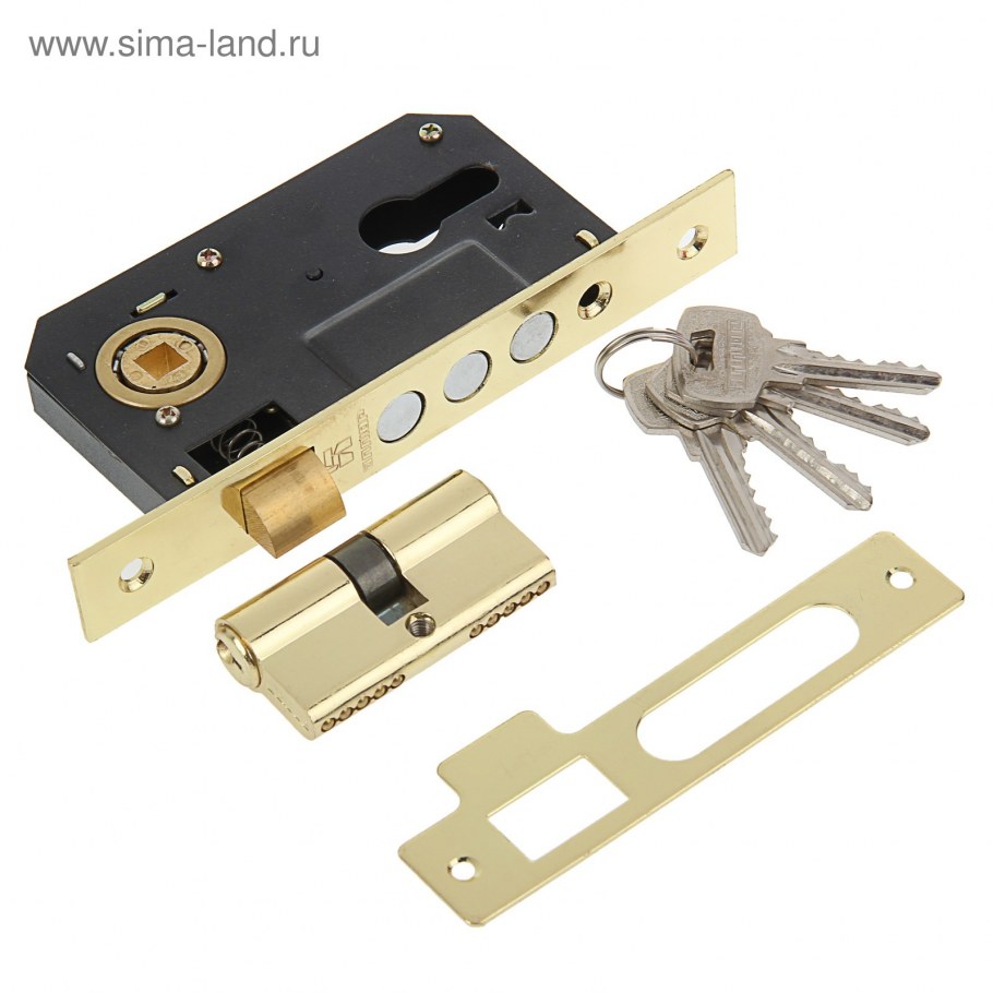 Аллюр замок врезной 127/1 GP (золото)