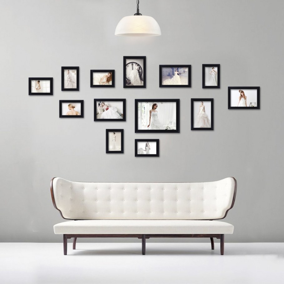 Панно из фоторамок на стену