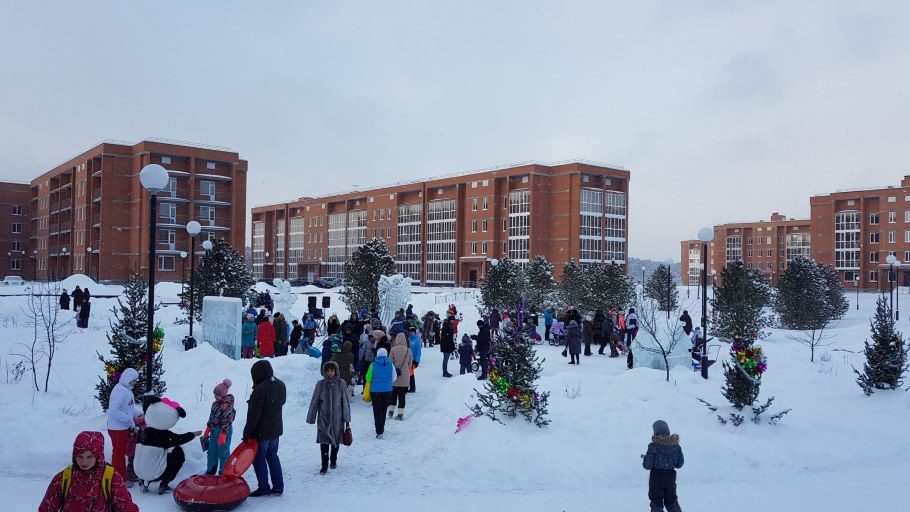 Микрорайон Северный парк Томск зима