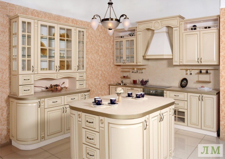 Кухонный гарнитур Ассоль жемчуг /клен