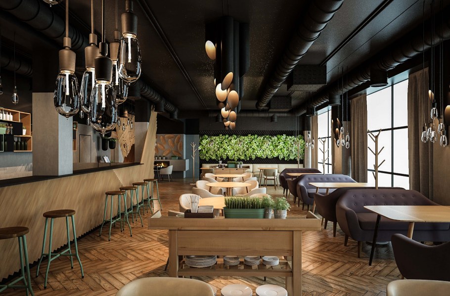 Кафе бар в стиле лофт