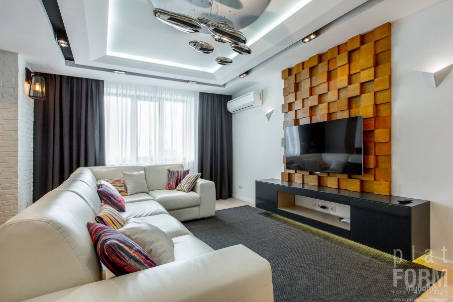 Гостиная в трехкомнатной квартире