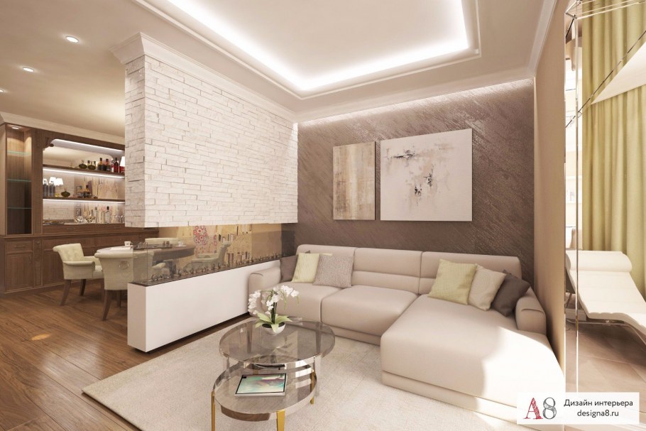 Интерьер квартиры в бежевых тонах