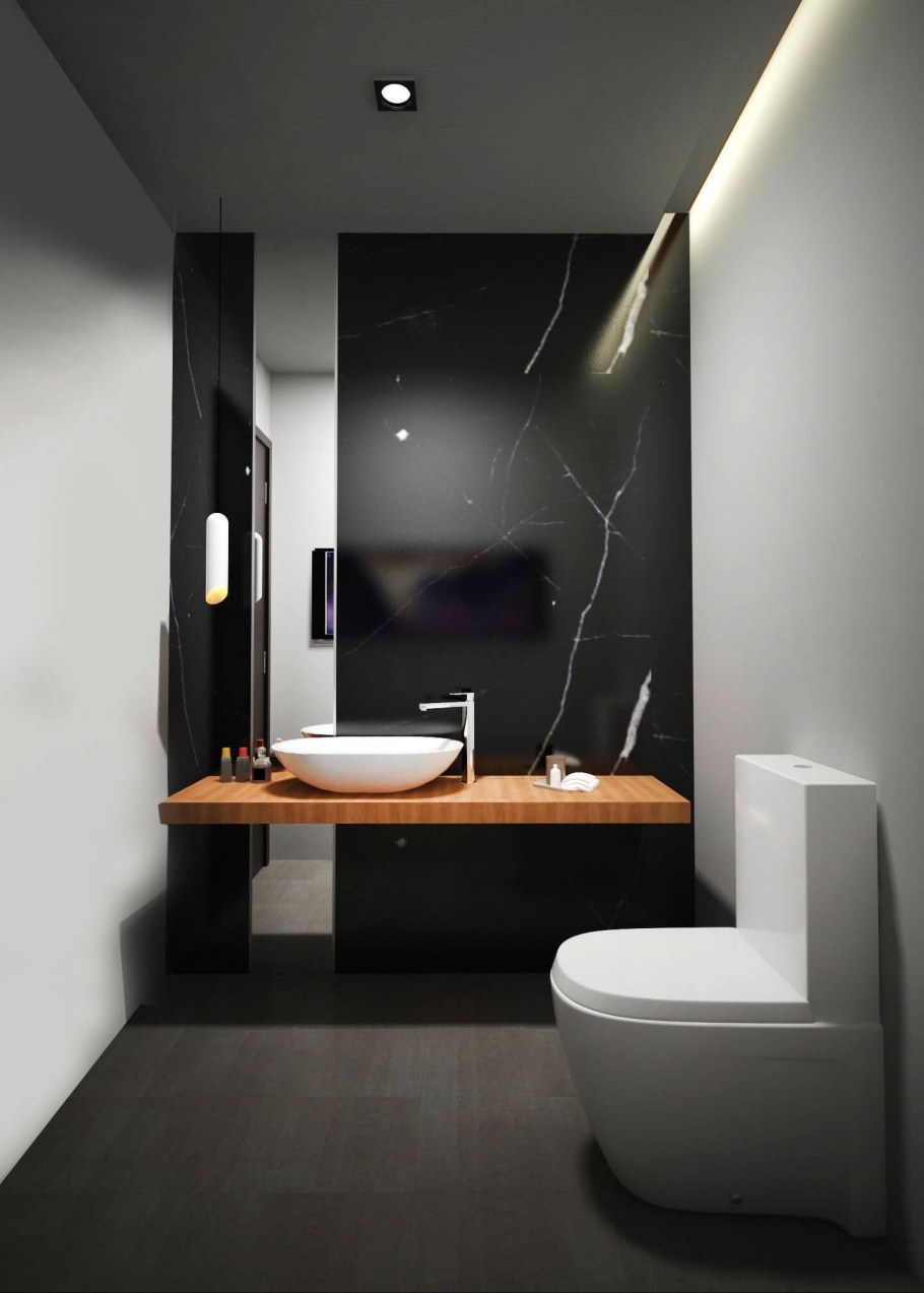 Ванная в черном стиле