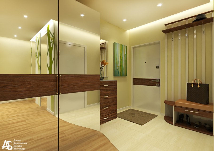 Зонирование пола кухня гостиная прихожая