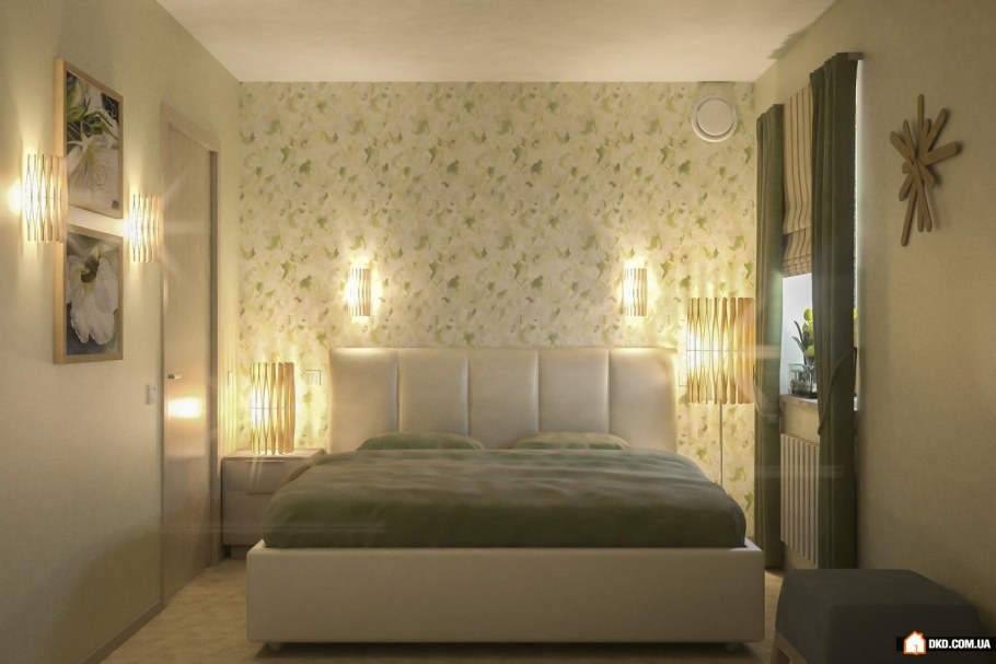 Настенные светильники в маленькую спальню