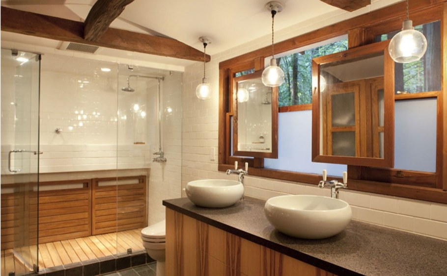 Обустройство ванной комнаты в частном доме