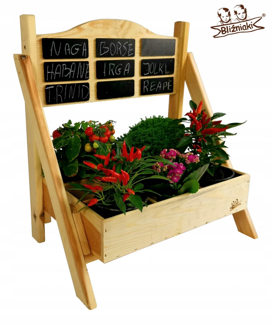 Цветник из бруса