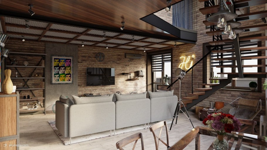 Частный дом в стиле лофт