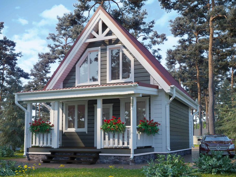 Небольшой каркасный домик