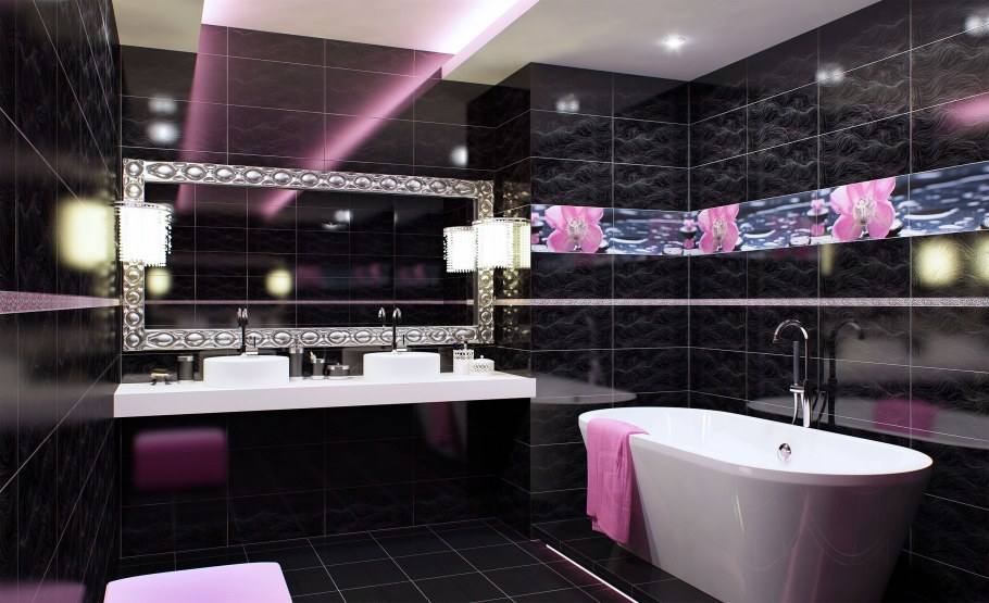 Керамическая плитка нефрит болеро черная