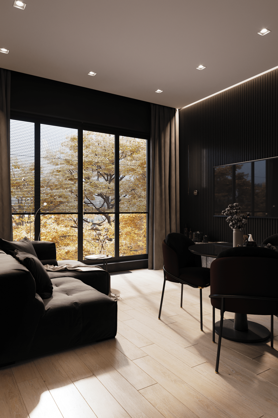 Черный интерьер