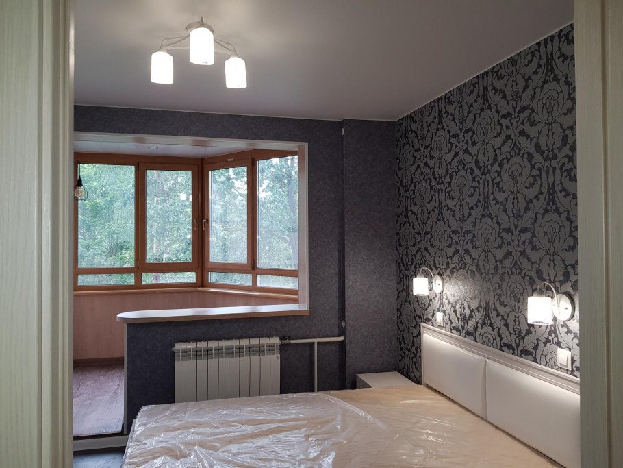 Новостройки зал обои